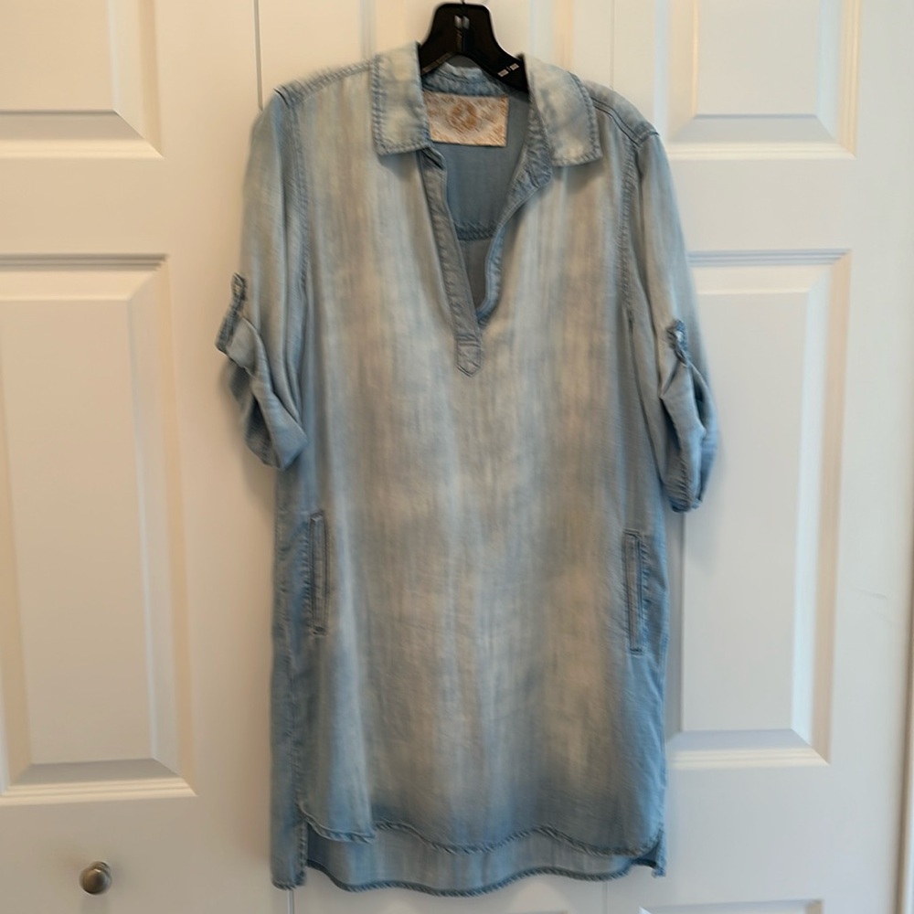 Summer dress light blue looks like denim, but very light for summer